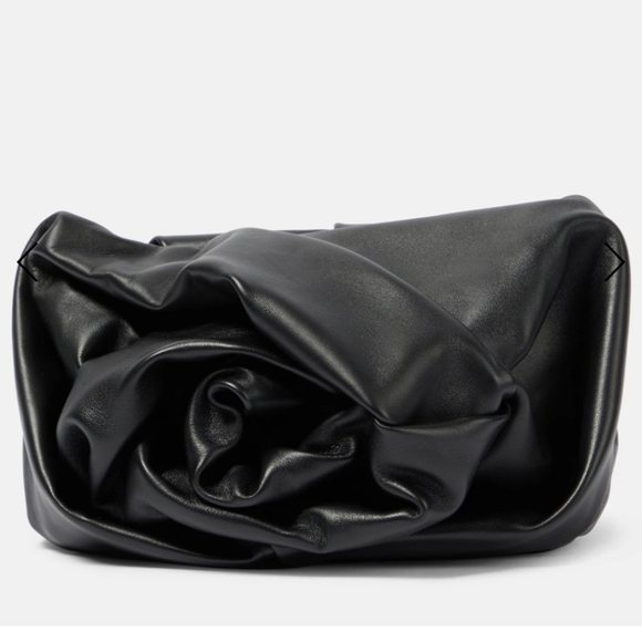 Burberry Handbags - Burberry Black Rose Leather Clutch